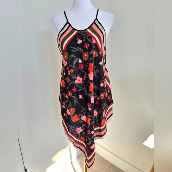 Zara Floral Handkerchief Hem Tank Top Zara Boho Floral Asymmetrical Hem Top - Picture 1 of 8